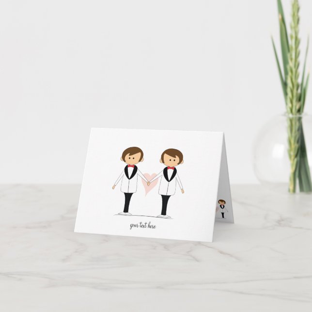 Cartes de Mariage Deux Pièces (Devant)