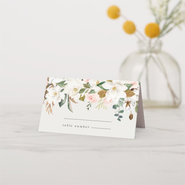 Cartes de Mariage en coton Magnolia (Devant)