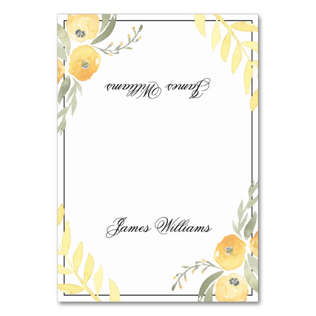 Cartes de Mariage Floral Jaune (Par défaut)