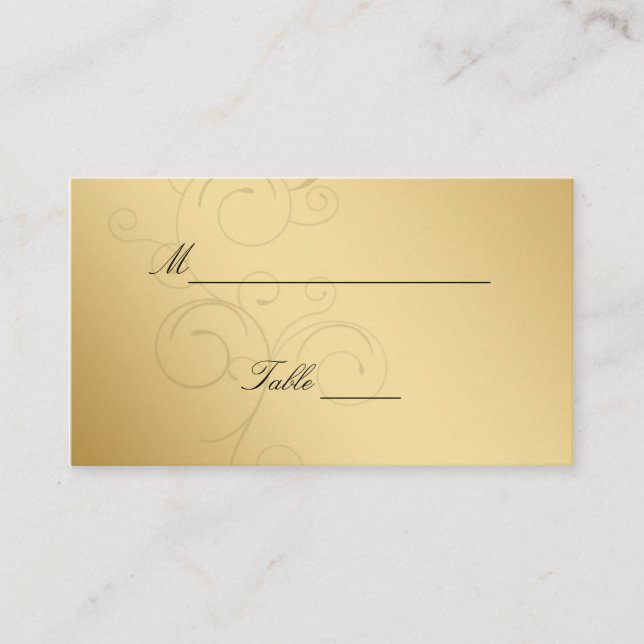 Cartes de Mariage Gold-Black de luxe (Devant)