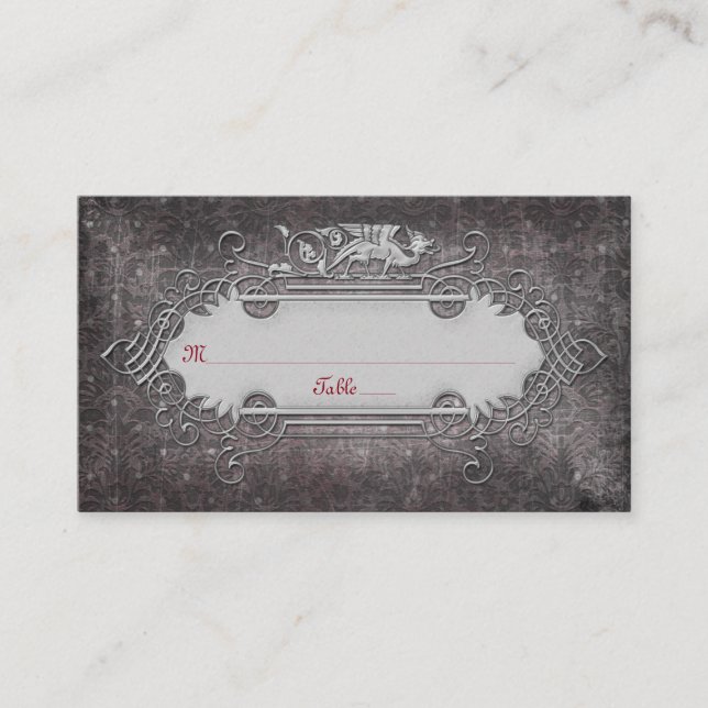 Cartes de Mariage gothique ou médiévale (Devant)