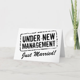Cartes de mariage Just Married Sous nouvelle dir