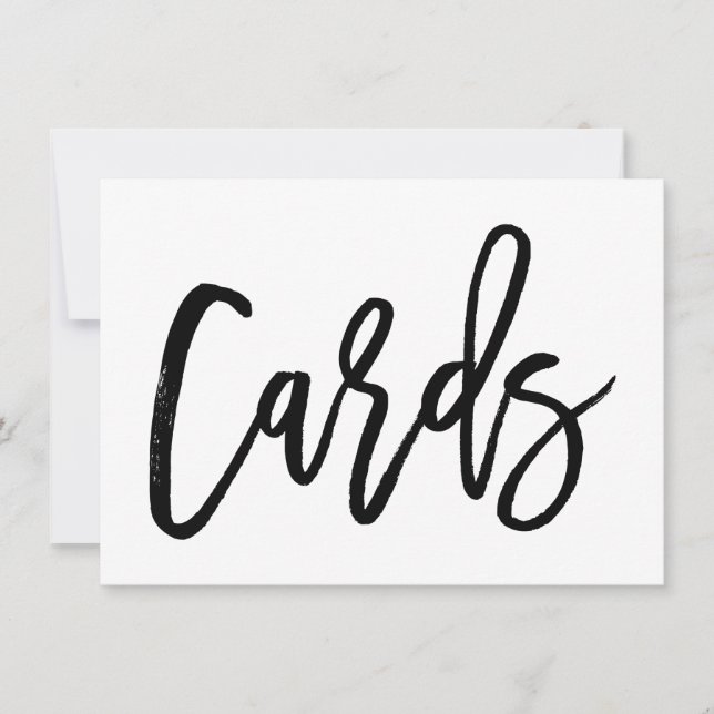 Cartes de Mariage Lettrées à la Main Chic à Imprim (Devant)