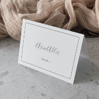 Cartes de Mariage minimaliste en argent