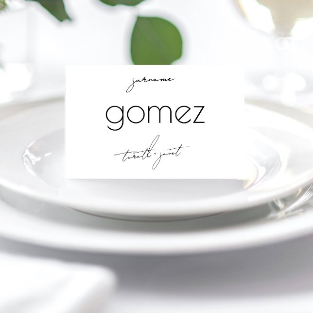 Cartes de Mariage noir blanc do-it-yourself plié (Créateur téléchargé)