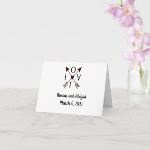 Cartes de mariage personnalisées avec nom et date