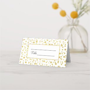 Cartes de Mariage pliées Gold Confetti
