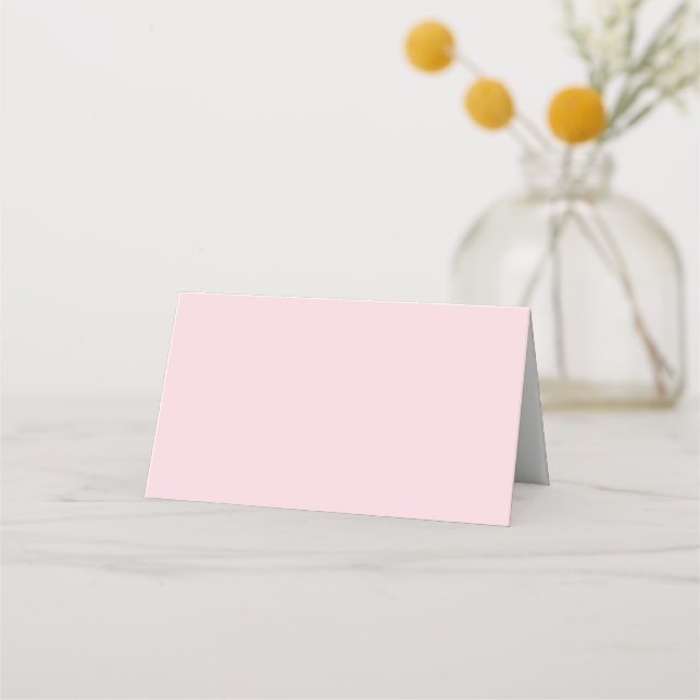 Cartes de Mariage pliées vierges - Pastel rose (Devant)