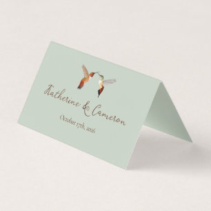 Cartes de mariage pour colibris