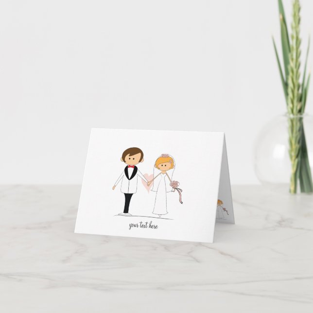 Cartes de mariage pour mariés (Devant)