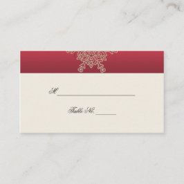 Cartes de Mariage Red et Gold Snowflake