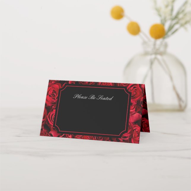 Cartes de Mariage Rose gothique (Devant)