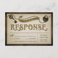 Cartes de mariage RSVP pour clé de serrure cardiaq
