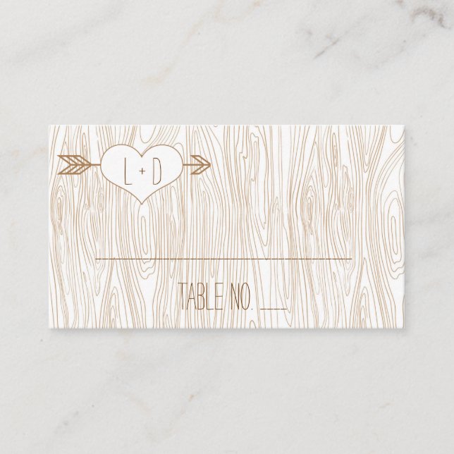 Cartes de Mariage Rustique (Devant)