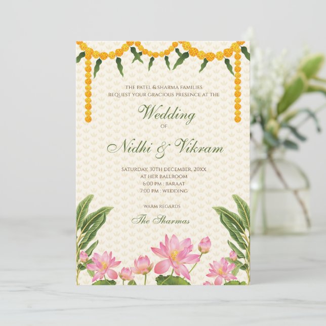 Cartes de mariage sud-indiennes & Cartes de mariag (Debout devant)