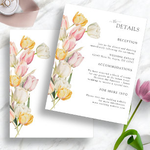 Cartes de mariage Tulip en encart