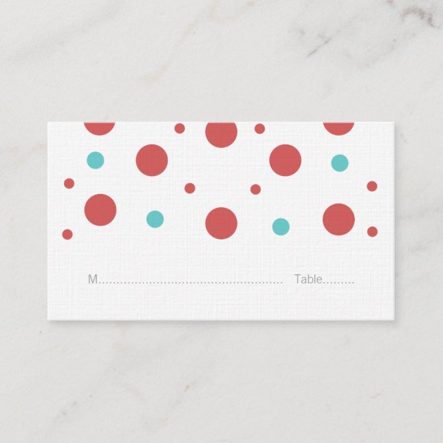 Cartes de Mariage Turquoise rouge Confetti (Devant)