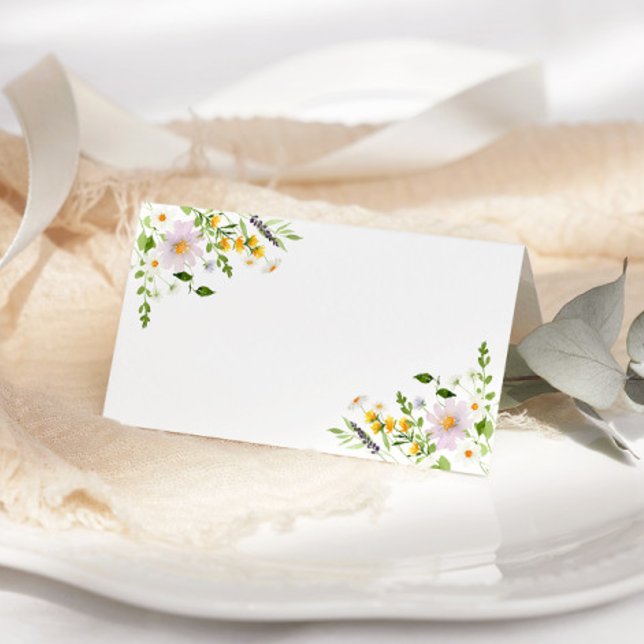 Cartes de mariage vierges fleurs sauvages (Créateur téléchargé)