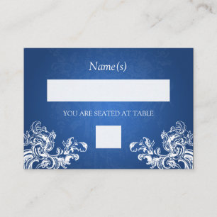 Cartes de mariage Vintage Flèches 2 saphir bleu