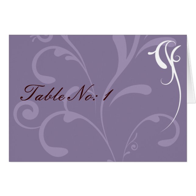 Cartes de mariage violettes et élégantes (Devant Horizontal)