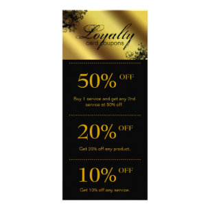 Cartes de marketing de salon Gold Floral Papillon