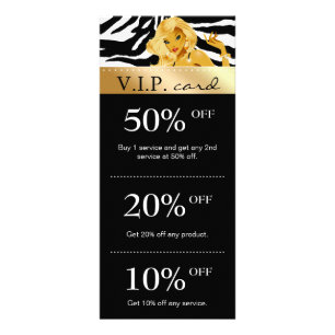 Cartes de marketing pour le salon Zebra Gold Blond