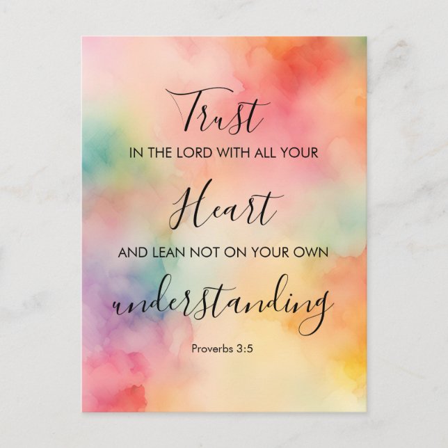 Cartes de mémorisation de verset biblique Proverbe (Devant)