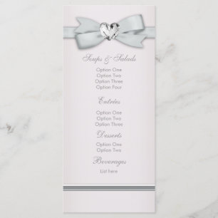 Cartes de menu élégantes rose pour Baby Shower