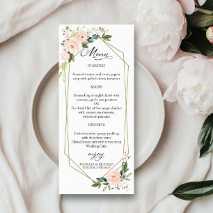 Cartes de menu Mariage géométrique floue élégante