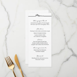 Cartes de menu "Scribbles"