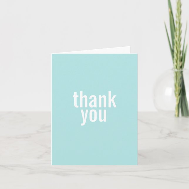 Cartes de Merci bat mitzvah {Light Turquoise} (Devant)
