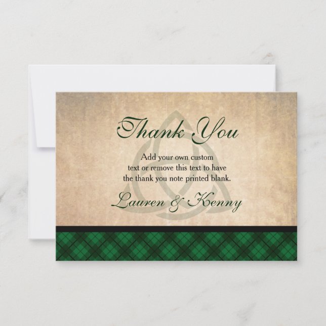 Cartes de Merci Celtic Plaid (Devant)