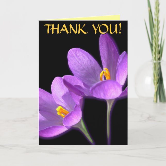 Cartes de Merci Crocus Flower Carte de voeux perso (Devant)