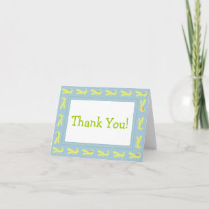 Cartes de Merci d'alligator de mod de bébé vert et