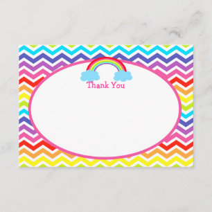 Cartes de Merci d'anniversaire d'arc-en-ciel