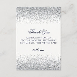 Cartes de Merci d'argent et de saphir