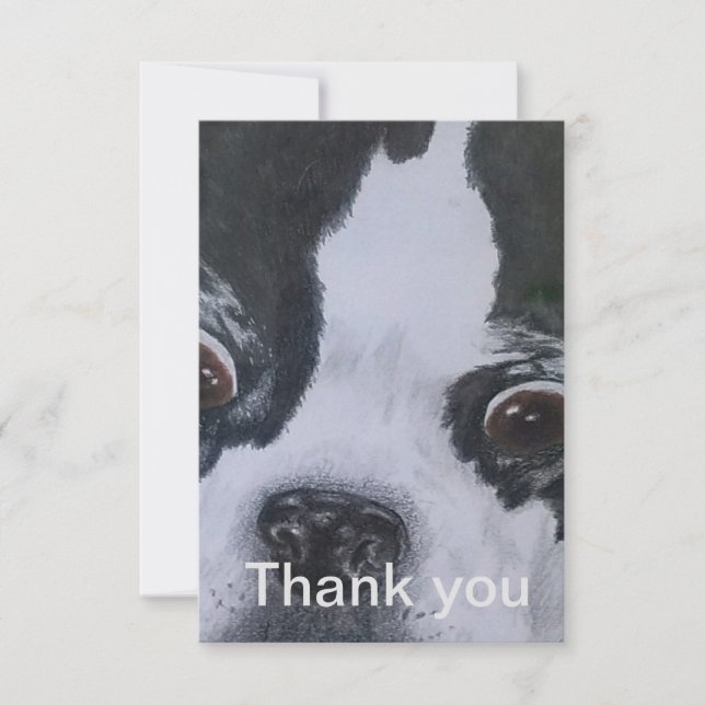 Cartes de Merci de Boston Terrier (Devant)
