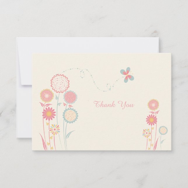 Cartes de Merci de journée de printemps (Devant)