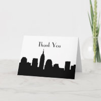 Cartes de Merci de mariage d'horizon de NYC