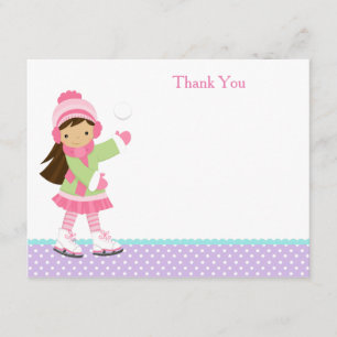 Cartes de Merci de patinage de glace