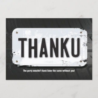 Cartes de Merci de plaque minéralogique de garçon