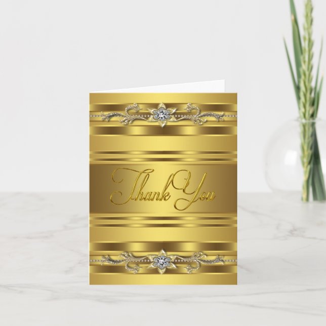 Cartes de Merci Diamond Gold (Devant)