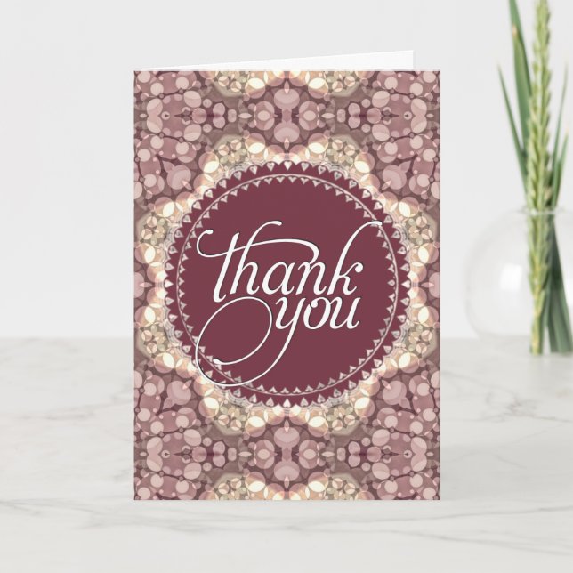 Cartes de Merci Pink & Cream (Devant)
