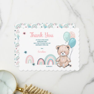 Cartes de Merci Plat pour le 1er anniversaire.