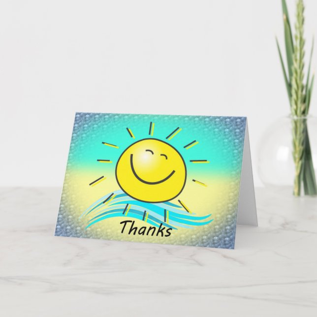 Cartes de Merci Sunshine (Devant)