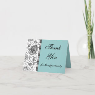 Cartes de Merci Toile Bleue, Personnalisées