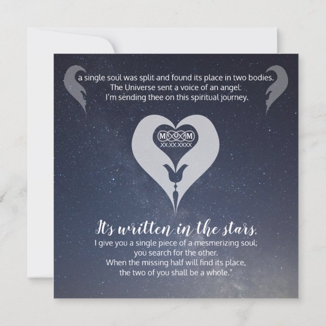 Cartes de Merci Twin Flame (Dos)