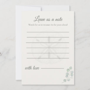 Cartes de message de mariage Dollar de sable