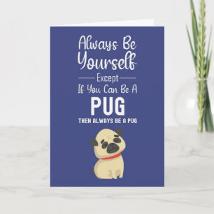 Cartes de mignon pug Chien humour drôle Animal de 