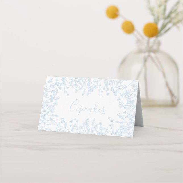 Cartes de mise en place Blue Chinoiserie (Devant)